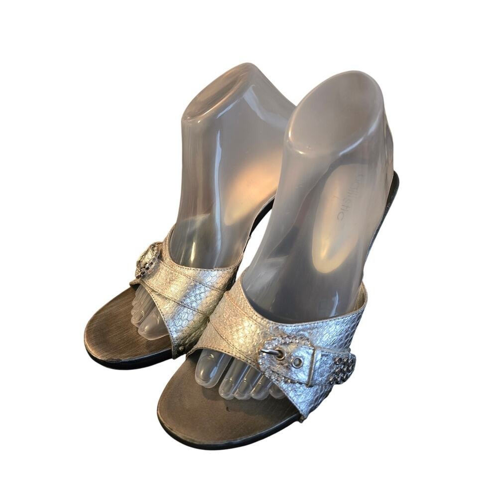 Ballistic Silver Heeled Sandals Sz 10 - Picture 2 of 8